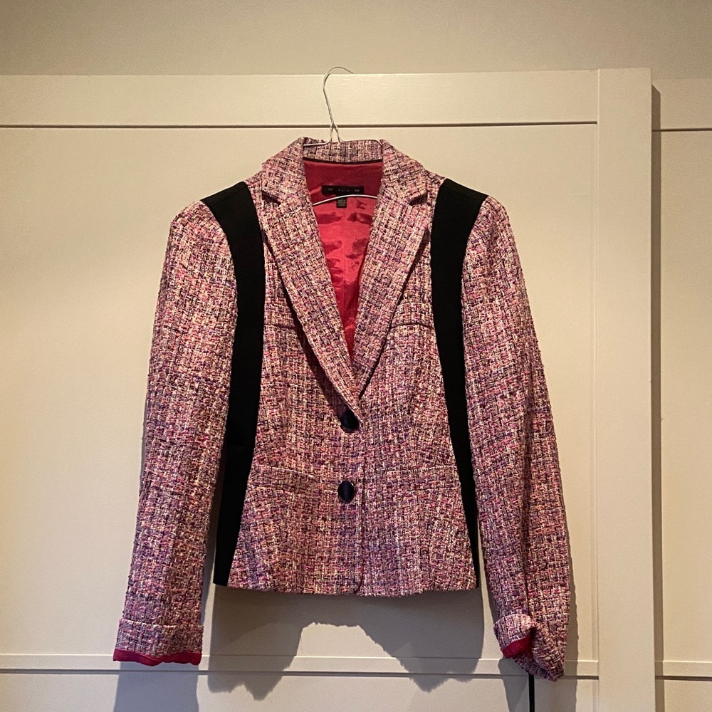 Baia Multicolor Tweed Blazer with Black Accents